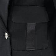 Chanel Double Breasted Jacket Black 97C #40
