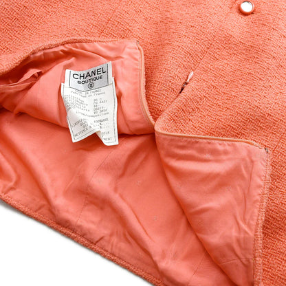 Chanel Setup Suit Jacket Skirt Pink 95C #44