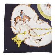 Hermes Carre 90 Pampa Scarf Black Small Good