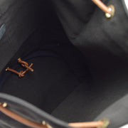 Hermes Dark Brown Canvas Polochon Mimile PM Drawstring Bucket Bag