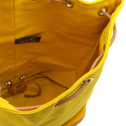 Hermes Yellow Canvas Polochon Mimile PM Drawstring Bucket Bag
