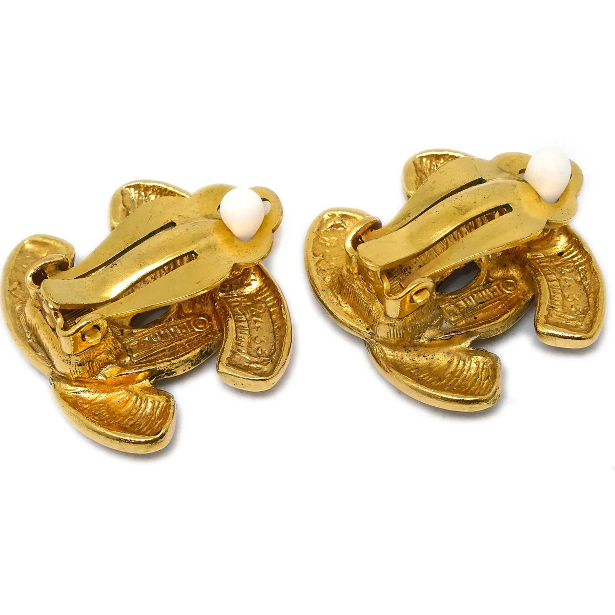 Chanel Gold CC Earrings Clip-On 2433