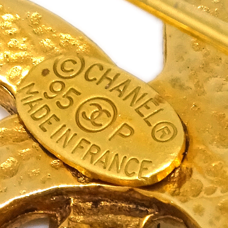 Chanel Heart Brooch Pin Gold 95P