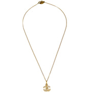 Chanel CC Chain Pendant Necklace Rhinestone Gold 3311