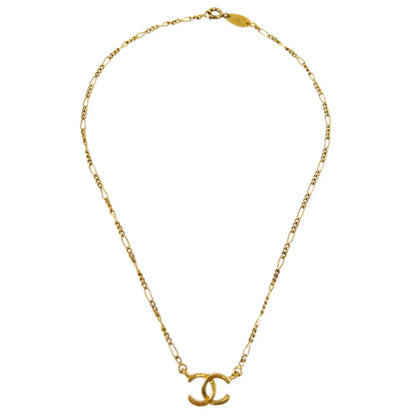 Chanel CC Chain Pendant Necklace Gold 1982