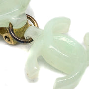 Chanel Dangle Earrings Clip-On Light Green 02P