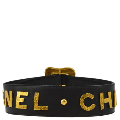 Chanel Buckle Belt Black 93P #70/28 Small Good