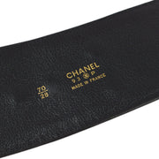 Chanel Buckle Belt Black 93P #70/28 Small Good