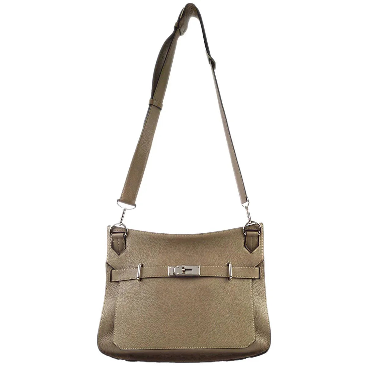 Hermes 2009 Tourterelle Taurillon Clemence Jypsiere 34 Shoulder Bag