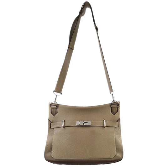 Hermes 2009 Tourterelle Taurillon Clemence Jypsiere 34 Shoulder Bag