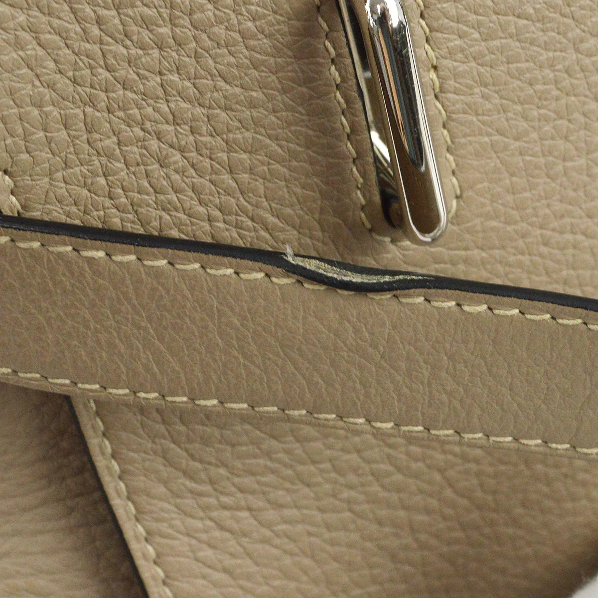 Hermes 2009 Tourterelle Taurillon Clemence Jypsiere 34 Shoulder Bag