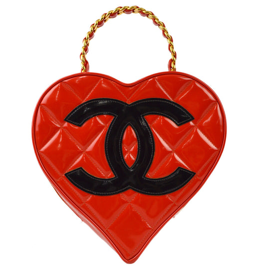 Chanel 1994-1996 Red Heart Vanity Handbag