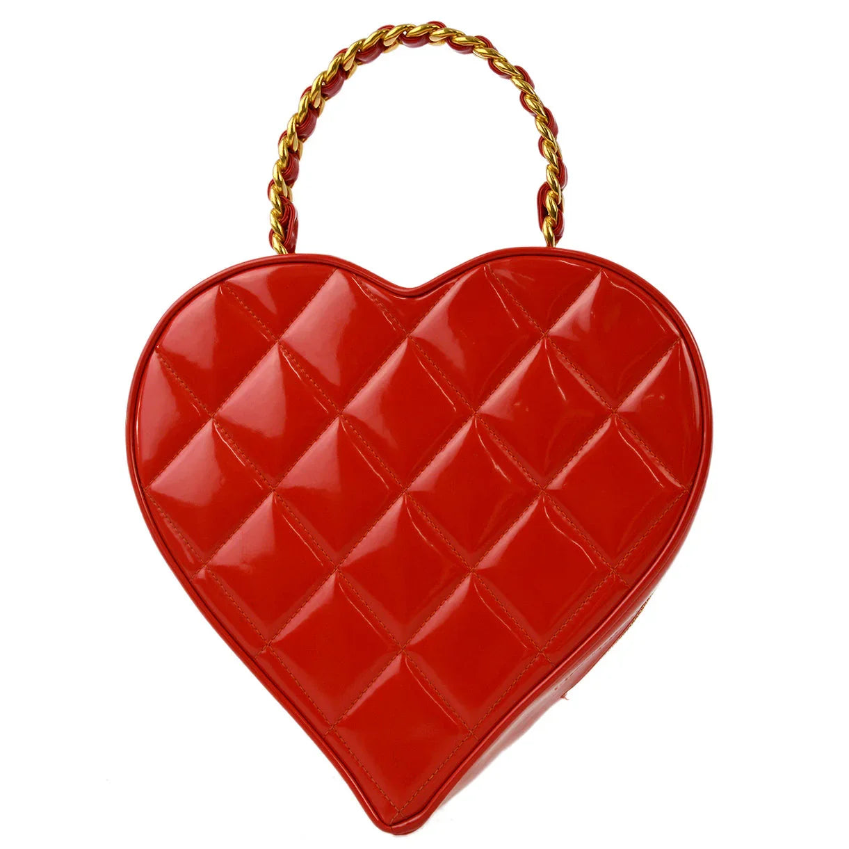 Chanel 1994-1996 Red Heart Vanity Handbag