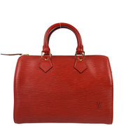 Louis Vuitton 1995 Red Epi Speedy 25 Handbag M43017