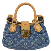 Louis Vuitton 2006 Blue Monogram Denim Pleaty Handbag M95020