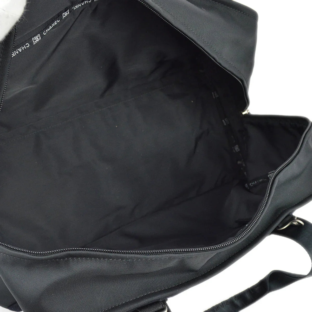 Chanel 2004-2005 Black Felt Nylon Sport Line Gym Handbag