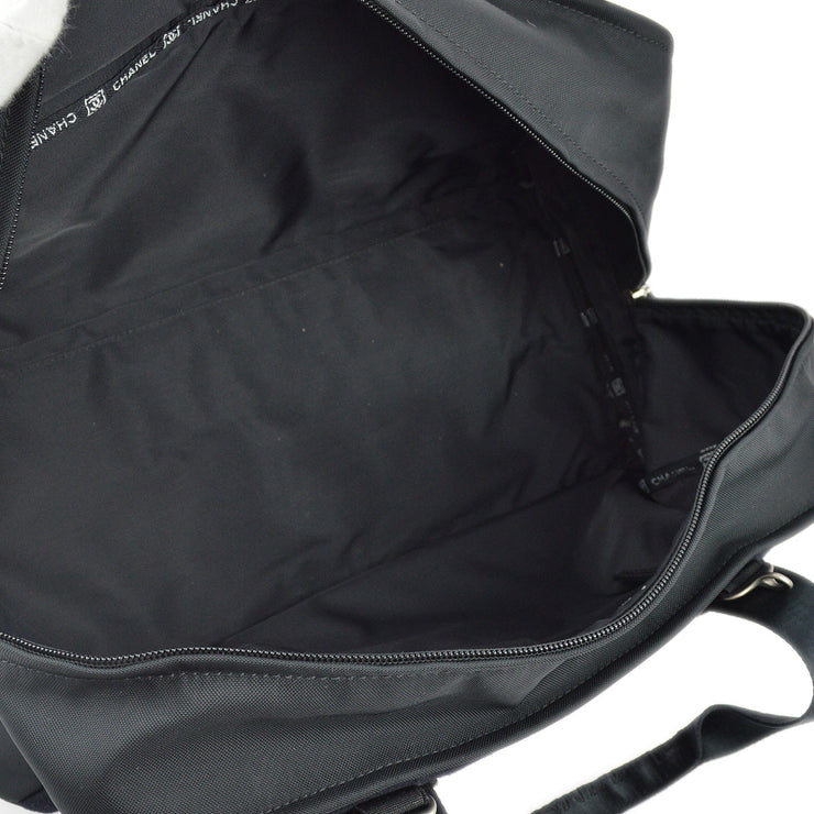 Chanel Black Felt Nylon Sport Line Gym Handbag