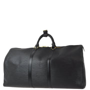 Louis Vuitton 1998 Black Epi Keepall 55 Travel Handbag M42952