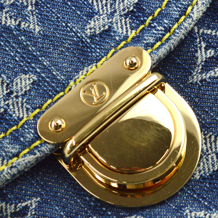 Louis Vuitton 2007 Blue Monogram Denim Camera Bag M95348