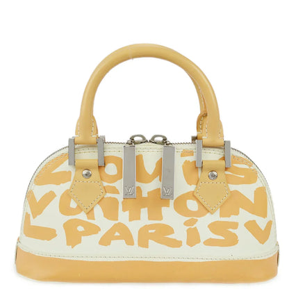 Louis Vuitton 2001 Beige Graffiti Alma PM Handbag M92178
