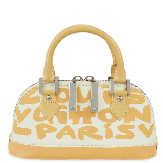 Louis Vuitton 2001 Beige Graffiti Alma PM Handbag M92178