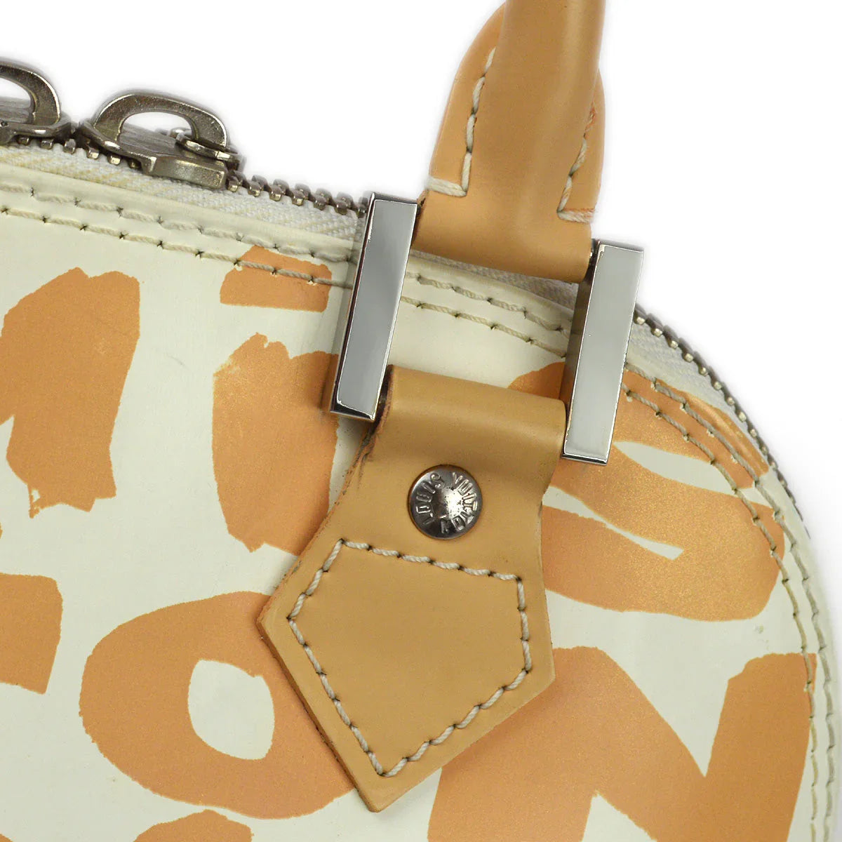 Louis Vuitton 2001 Beige Graffiti Alma PM Handbag M92178