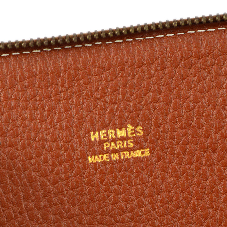 Hermes Brown Fjord Bolide 45 Handbag 19M