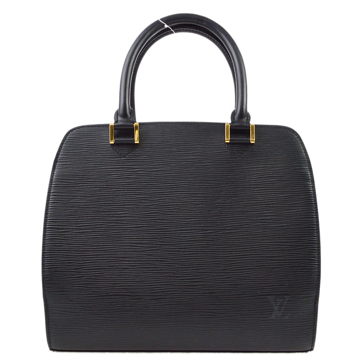 Louis Vuitton 1996 Black Epi Pont Neuf Handbag M52052