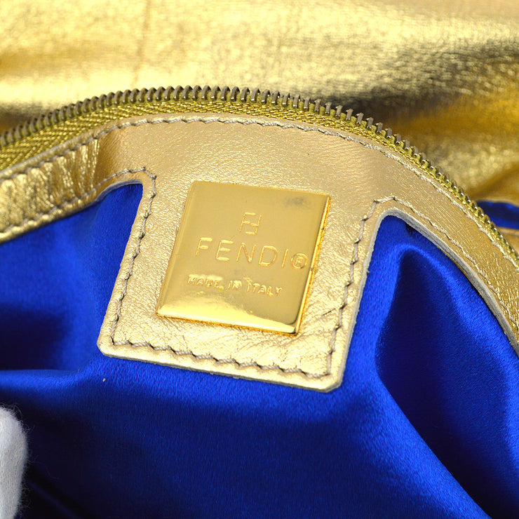 Fendi * Gold Lace Baguette Handbag