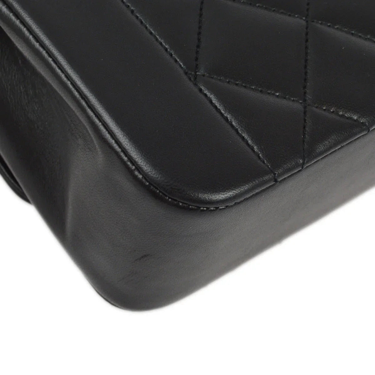Chanel 1994-1996 Black Lambskin Small Diana Shoulder Bag
