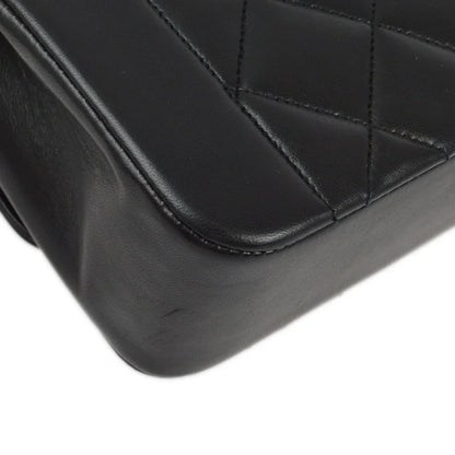 Chanel 1994-1996 Black Lambskin Small Diana Shoulder Bag