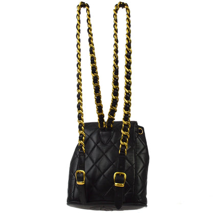 Chanel Black Lambskin Duma Backpack Small