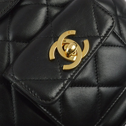 Chanel Black Lambskin Duma Backpack Small