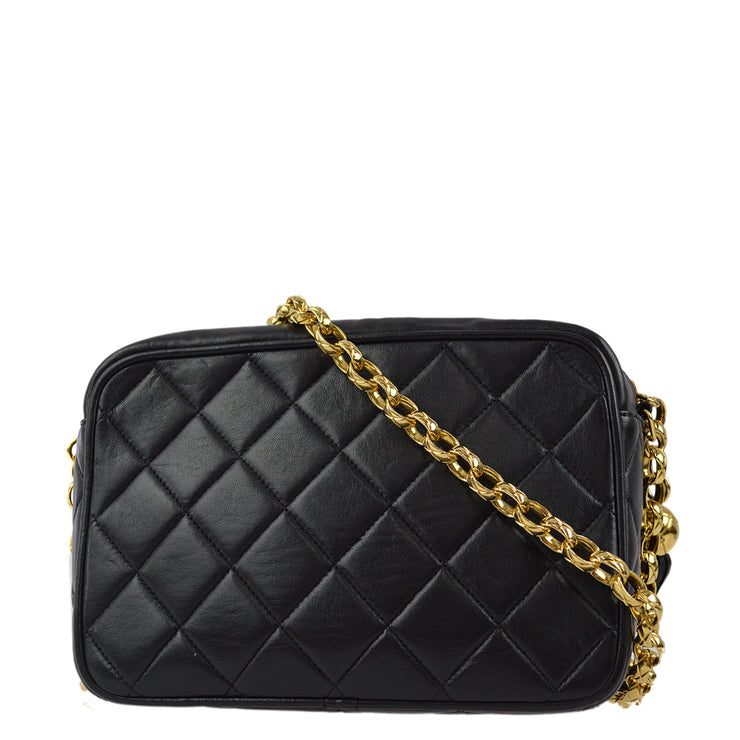Chanel Black Lambskin Camera Bag Mini