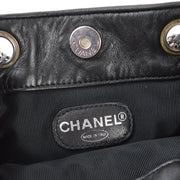 Chanel Black Lambskin Chain Tote Handbag