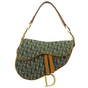 Christian Dior Green Trotter Saddle Handbag