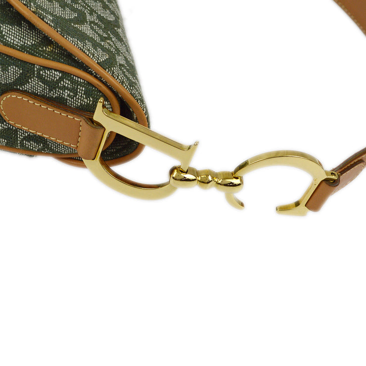 Christian Dior Green Trotter Saddle Handbag