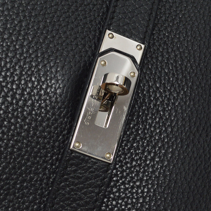 Hermes Black Taurillon Clemence Jypsiere 34 Shoulder Bag