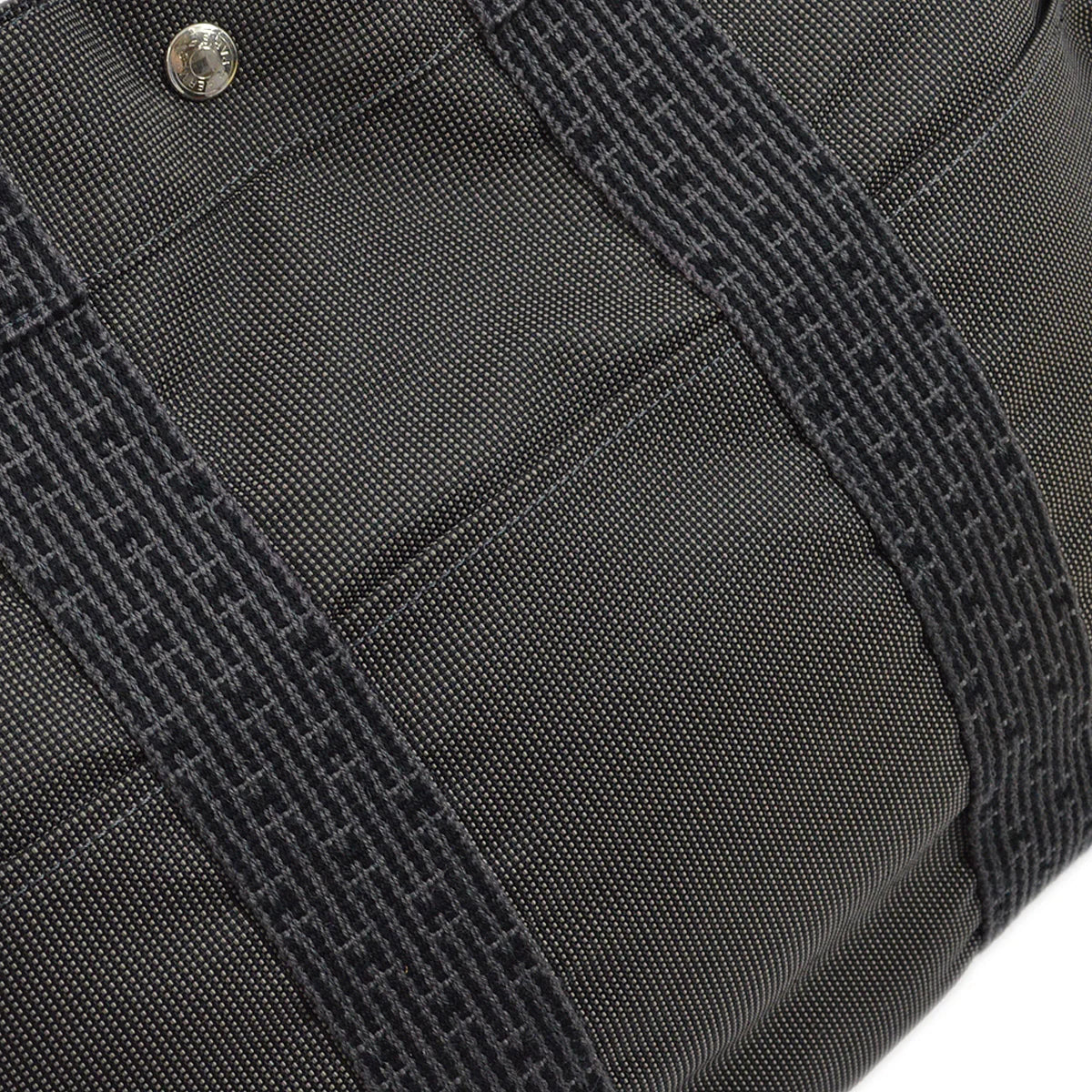 Hermes Gray Canvas Herline Tote MM Bag