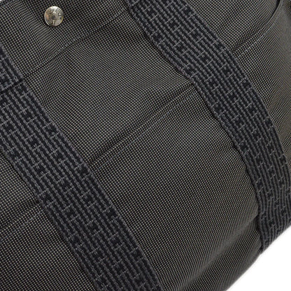 Hermes Gray Canvas Herline Tote MM Bag