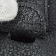 Hermes Black 2007 Taurillon Clemence Evelyne 2 PM Shoulder Bag
