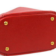 Hermes 1992 Red Courchevel Ile de Veau 2way Shoulder Handbag
