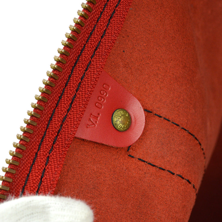 Louis Vuitton 1990 Red Epi Keepall 45 Travel Duffle Handbag M42977