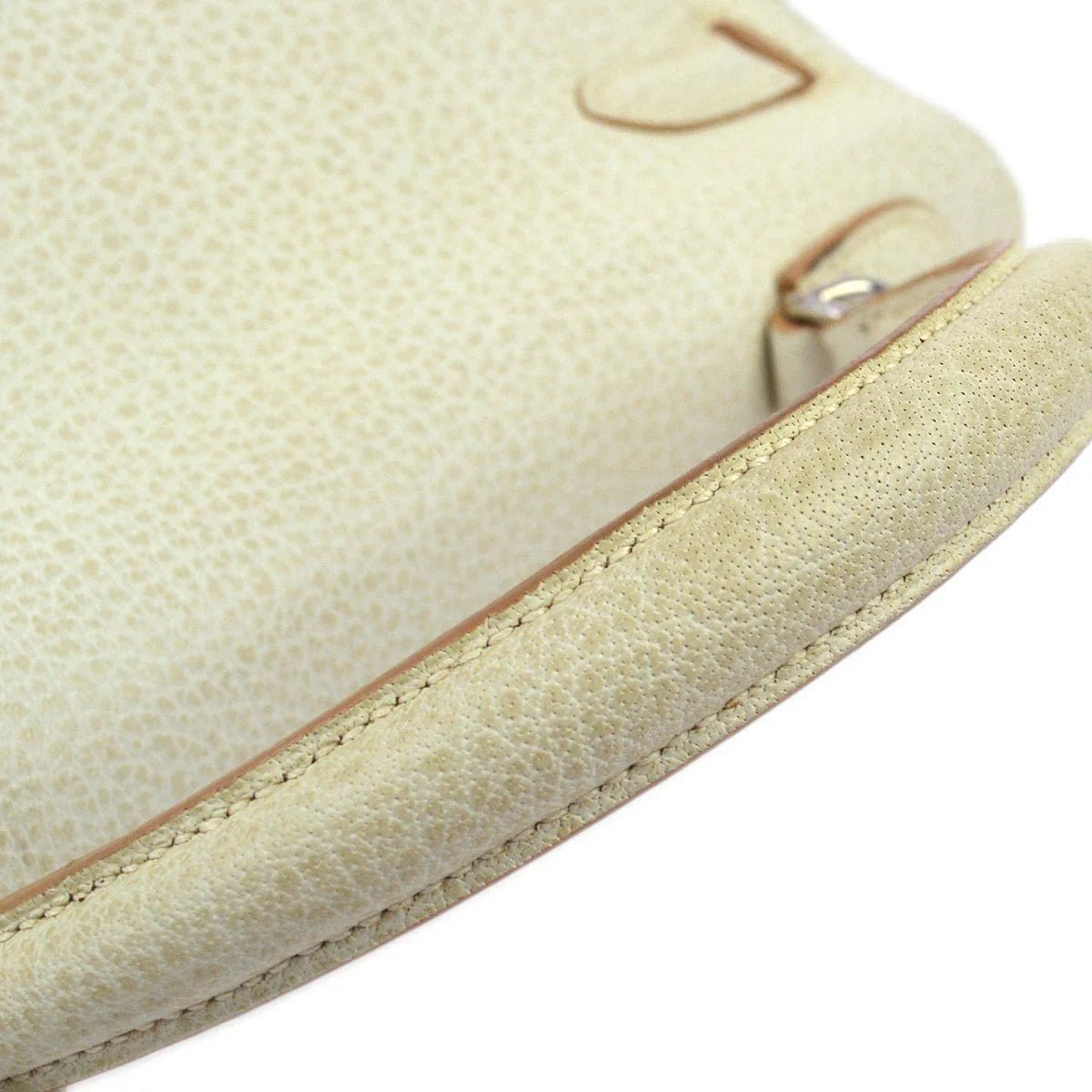 Hermes 2001 Ivory Buffalo Kelly 32 Retourne 2way Shoulder Handbag