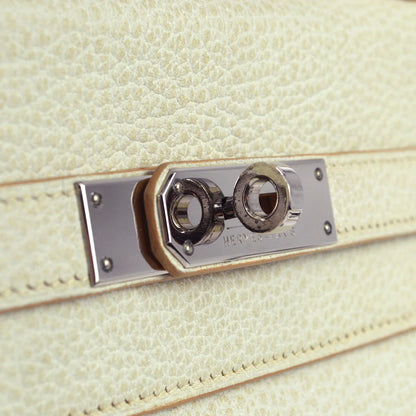 Hermes 2001 Ivory Buffalo Kelly 32 Retourne 2way Shoulder Handbag