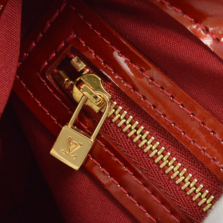 Louis Vuitton 2010 Red Monogram Vernis Wilshire PM Tote Bag M93642
