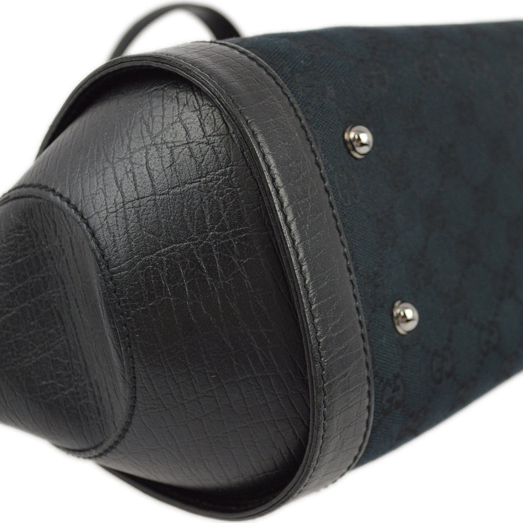 Gucci Black GG Bamboo Handbag