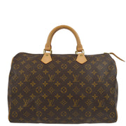 Louis Vuitton 1999 Monogram Speedy 35 Handbag M41524