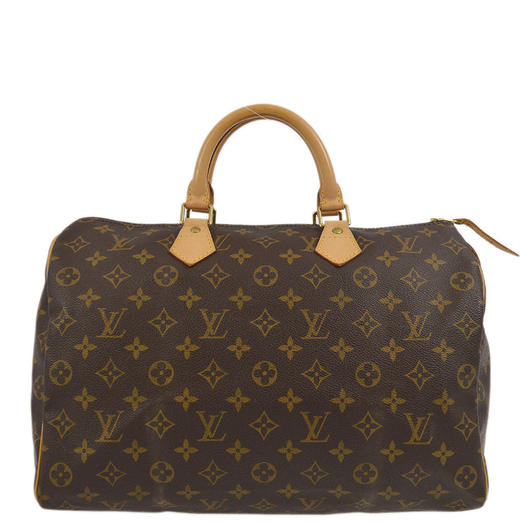 Louis Vuitton 1999 Monogram Speedy 35 Handbag M41524