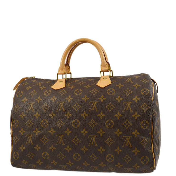 Louis Vuitton 1999 Monogram Speedy 35 Handbag M41524